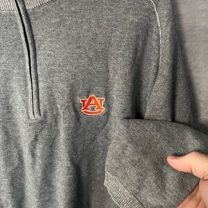 Auburn University Men’s Gray Quarter-Zip Sweater